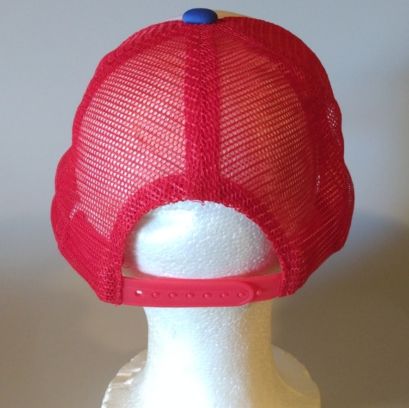 Merica - USA Red White Blue Flag Snap Back Foam Trucker Hat - Picture 3 of 6